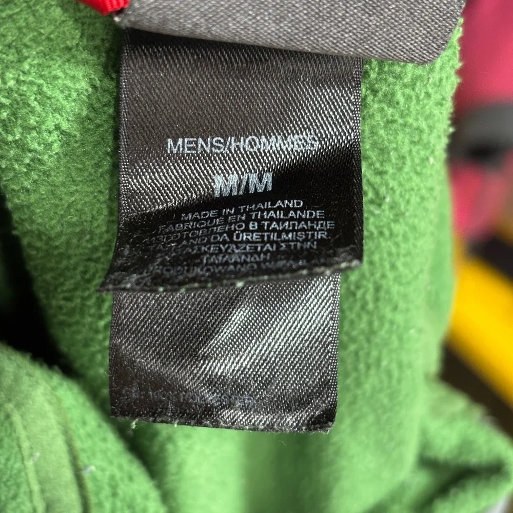 The North Face Fleece Pullover Mens Medium Green TKA 100 Quarter Zip Jacket